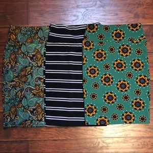 Black LuLaRoe Cassie Pencil Skirt